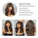 EMMOR Short Curly Wavy Bob Wig with Bangs - Brown | Shoulder Length Synthetic Heat Resistant Wig for Women - Buy Online on GoSupps.com