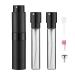 Owlyee Perfume Atomizer (8ML) Travel Cologne Spray Bottle, Mini Empty Sprayer Dispenser for Fragrance Sample to Women and Men (Black, 1 Case with 3 Glass Refills) 8ml(1pcs) Black-2