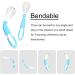 ANTUREBAY Silicone Suction Plates for Babies - Divided Toddler Plates with Spoon Fork - Dishwasher & Microwave Safe - Blue Green Gray - Buy Online on GoSupps.com