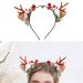 Flower Headband Flower Antlers Hairband Elk Deer Animal Horns Hair Band Hair Hoop Headwear Halloween Christmas Hair Accessories Photography Props for Women Girls - Buy Online on GoSupps.com