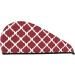 Red Moroccan Microfiber Hair Towel - Super Absorbent Coral Velvet Quick Dry Cap for Long Curly & Thick Hair | Women's Hair Care Essentials - Buy Online on GoSupps.com