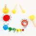 100Pcs Round Paint Foam Brush Set - Wooden Handle Sponge Brushes for Kids Arts & Crafts - Buy Online on GoSupps.com