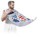 American Independence Day Heart Beard Bib Apron Beard Hair Catcher for Men Shaving Fathers Day Anniversary Christmas Gifts for Dad Husband Beard Bib with 2 Suction Cups