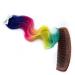 Rainbow Ombre Curly Hair Extensions for Kids - 2 Pack Ponytail Barrettes - Buy Online on GoSupps.com