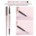 TurritopsisD Dual-Ended Waterproof Eyebrow Pencil - Dark Brown | Retractable, Long-Lasting Brow Makeup with Trimmer - Buy Online on GoSupps.com
