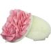 Double-Sided Natural Loofah Exfoliating Body Scrubber & Mesh Pouf Set - 2 Piece Bath Sponges in White/Pink for Shower - Buy Online on GoSupps.com