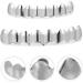 Ibasenice 5 Sets Prosthesis Halloween Accessories - Artificial Teeth Caps for Couples Costumes & Cosplay - Silver Tooth Decorations (5 Pieces 6x2cm) - Buy Online on GoSupps.com