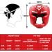 Langray Leather Boxing Helmet for Children & Adults - Thai Boxing Head Protection High Striking Damping Perfect Vision for MMA & Kickboxing - Red - Buy Online on GoSupps.com