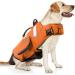 DENTRUN Dog Life Jacket Safety Vest - Adjustable Clownfish Shape for Swimming - High Visibility & Superior Floatation - Rescue Handle - XX-Large Orange - Buy Online on GoSupps.com