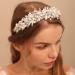BERYUAN Crown Tiara for Bride Bridal Hair Pieces Wedding Jewelry for Bride (Silver) (2 Silver 2