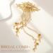 Zoestar Rhinestone Bridal Wedding Hair Comb Gold Flowers Headpiece Bridal Crystal Leaf Hair Accessories for Women and Girls - Buy Online on GoSupps.com