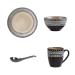 Dinner Plates Kitchen Dinnerware Set Ceramic Dinner Plate Sets Relief Craft Dinnerware Set Set Includes 1 Dinner Plates 1 Bowls 1 Mugs and 1 Spoon Plates Kitchenware