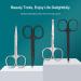 4 Pack Curved Facial Hair Scissors Set - Stainless Steel Mustache Nose Beard Eyebrow Eyelash Trimmers for Men & Women - Buy Online on GoSupps.com