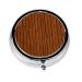 Brown Wood Patternround Pill Box 3 Compartment Round Pill Box Organizer Portable Travel Pill Box for Traveling.