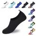 BowenBo Water Sports Barefoot Women's Men's Outdoor Beach Swimming Aqua Socks 7.5-8.5 Women/6-7 Men Black