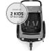 Hauck 2in1 Dryk Duo Bike Trailer for Kids | Double Bicycle Trailer & Pushchair | XL Storage | Grey - Buy Online on GoSupps.com