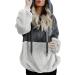 Bigfanshu Womens Sweaters Hooded Sweatshirt Winter Warm Zipper Pocket Pullover Blouse Shirts Gray - Buy Online on GoSupps.com