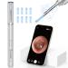 Ear wax removal Otoscope Vitcoco 1920p WiFi ear cleaner IP67 waterproof otoscope ear 360 -wide angle Otoscope camera with 6 LEDs for adults children and pets silver