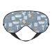 Blue Bathroom Print Sleep Eye Mask Blindfold with Elastic Strap Headband Soft Eye Cover Eyeshade for Night Sleeping Travel