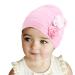 Qhome Girls Chunky Double Flower Beanie Kids Hat Turban - White - Buy Online on GoSupps.com