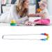 Safe & Vibrant Baby Teething Chew Necklace | Food Grade Silicone Teether - Style 1 - Buy Online on GoSupps.com