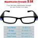 LED Reading Glasses for Men & Women | Lighted Magnifying Eyewear X3.5 | Clear Vision Full Frame Reader - Buy Online on GoSupps.com