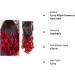 24 Inch Curly Clip-in Hair Extension 8 Pcs Full Head Heat-Resistant Dark Brown to Dark Red - Buy Online on GoSupps.com