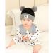 Clysburtuony Handmade Knitted Crochet Newborn Hat - Big Bow Headwrap for Babies (0-3 Months) - Black - Buy Online on GoSupps.com