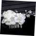Ipetboom Tiara Decor Combs Flower Hair Comb Rhinestone Comb Bride Headpieces for Wedding Rhinestone Hair Comb Crystal Hair Comb Bride Comb Headgear White Rhinestones Silk Flower Miss - Buy Online on GoSupps.com