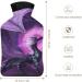 Purple Dragon Hot Water Bottle with Plush Cover | Hand Warmer for Adults & Kids | 26.5x15.3cm - International Shipping Available - Buy Online on GoSupps.com
