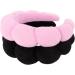 MapofBeauty 2 Pieces Spa Headband Women Fashion Puffy Head Wear Hair Accessory Sponge Soft Hairband (Black/Pink) - Buy Online on GoSupps.com