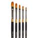 KINGART Original Gold 9500 Filbert Brush Series 5 Pcs. Set, Premium Golden Taklon Multimedia Artist Brushes, Painting Tools for Oil, Acrylic, Watercolor and Gouache (Sizes: 2,4,6,8,10) Set of 3