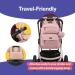 BabbleRoo Large Diaper Bag Backpack - Pink | Includes Changing Mat Pacifier Bag & Stroller Straps | Ideal for International Shipping - Buy Online on GoSupps.com