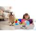 Geyecete Large Dog Toys Storage Bins - Foldable Trapezoid Organizer with Rope Handle - Beige - Buy Online on GoSupps.com