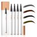 2024 Upgrade Magic Eyebrow Pencil 3D Waterproof Microblading Eyebrow Pencil Contouring Pen 4-Tip Eyebrow Pencil for Natural Eyeliner Makeup Eyebrow Microblading Pen (Light Brown) 4 Pcs