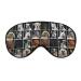Portrait of Dogs Set Sleep Mask for Women Adjustable Sleeping Eye Shades Cover with Elastic Strap