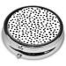 Buy Black Polka Dots Portable Metal Pill Box | Round Mini 3-Compartment Design for Travel - Buy Online on GoSupps.com
