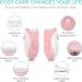 VOGOE Electric Foot File Hard Skin Remover Professional Pedicure Set Rechargeable Callus Remover for Feet Foot Scraper LED Light with 3 Rollers and 2 Speeds for Cracked Heel & Dead Skin CR310 Pink - Buy Online on GoSupps.com
