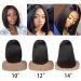 14 Brazilian Virgin Human Hair Lace Closure Bob Wig - 150% Density Natural Black Women's Short Bob Wig - Buy Online on GoSupps.com