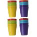 Klickpick Home Set Of 20 Kids Wheat Straw Fiber cups 8 Oz Children Drinking Cups Reusable Tumblers Dishwasher Safe - BPA-Free Cups for Kids & Toddlers Bright Colored - Unbreakable Toddler Cups