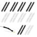Lusofie 24 pieces glasses slide stopper ear clips slide -resistant silicone glasses bracket cover holder soft glasses ear pads glasses sunglasses (black white)