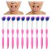10-Piece Silicone Tongue Scraper Set - Dual Action Oral Hygiene Tool for Adults & Kids - Long Handle Pink - Buy Online on GoSupps.com