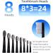 Buy SARMOCARE Electric Toothbrush for Adults - 8 Brush Heads Travel Case Fast Charge 3 Modes 2-Minute Timer 42000 VPM Sonic - Black - Buy Online on GoSupps.com