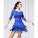 ZX Women's Fringed Ballroom Dance Costume - Royal Blue Large - Buy Online on GoSupps.com