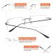 Photochromic Bifocal Reading Glasses | Anti-Blue Light Rimless Transition Sunglasses for Men & Women - Black 2.0x - Buy Online on GoSupps.com