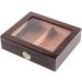 Portable Transparent Window Cedar Cigar Case Wood Travel Cigar Humidor Set with Humidifier Hygrometer Decorative Box