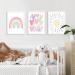 Rainbow Heart Boho Wall Poster | Kids Room Picture Set (40x50cm) - Premium Unframed Art for Young Girls - Buy Online on GoSupps.com