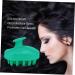 Foytoki Head Scalp Massage Brush Silicone Hair Cleaning Tool for At-Home Relaxation | 9.5x7cm Green International Shipping - Buy Online on GoSupps.com