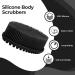 Silicone Body Scrubber for Shower - Exfoliating Bath Scrubber for Men and Women - Skin Exfoliator Brush - Black - Buy Online on GoSupps.com