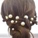 25 Pack Flower Leaf Pearl Bridal Hair Pins Clips - U-Shaped Barrettes with Rhinestone Crystal - Wedding Hair Accessories for Women, Girls, Brides - Buy Online on GoSupps.com